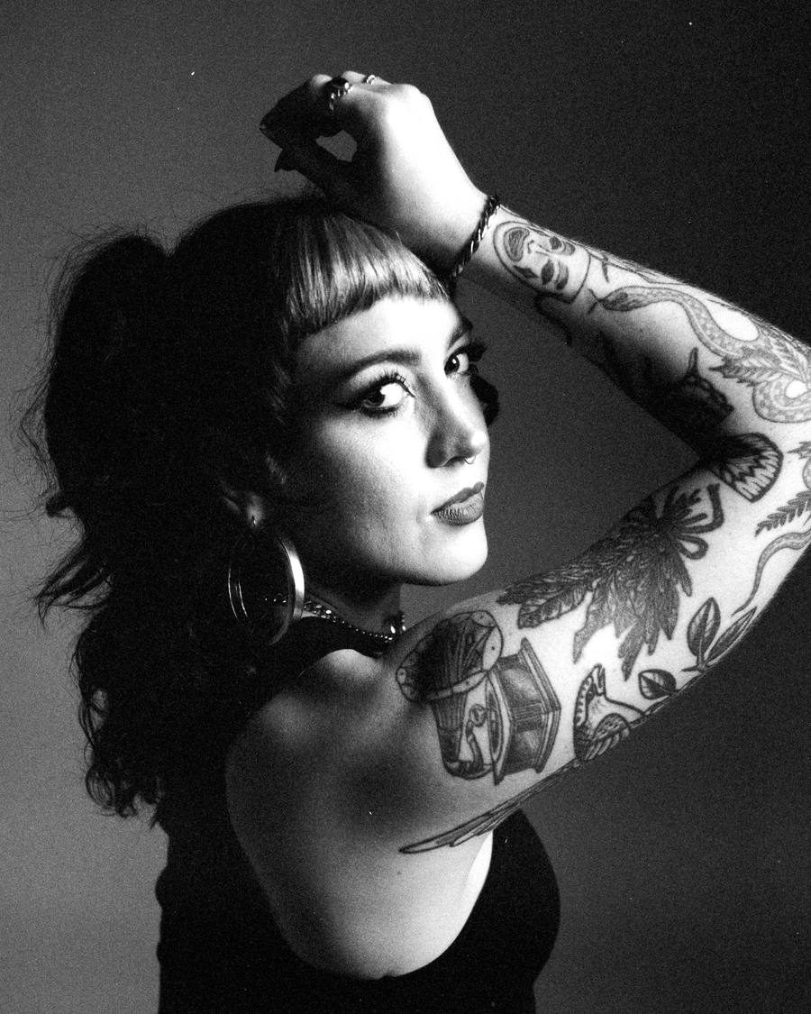 Black and white editorial portrait — Look Gross Studio