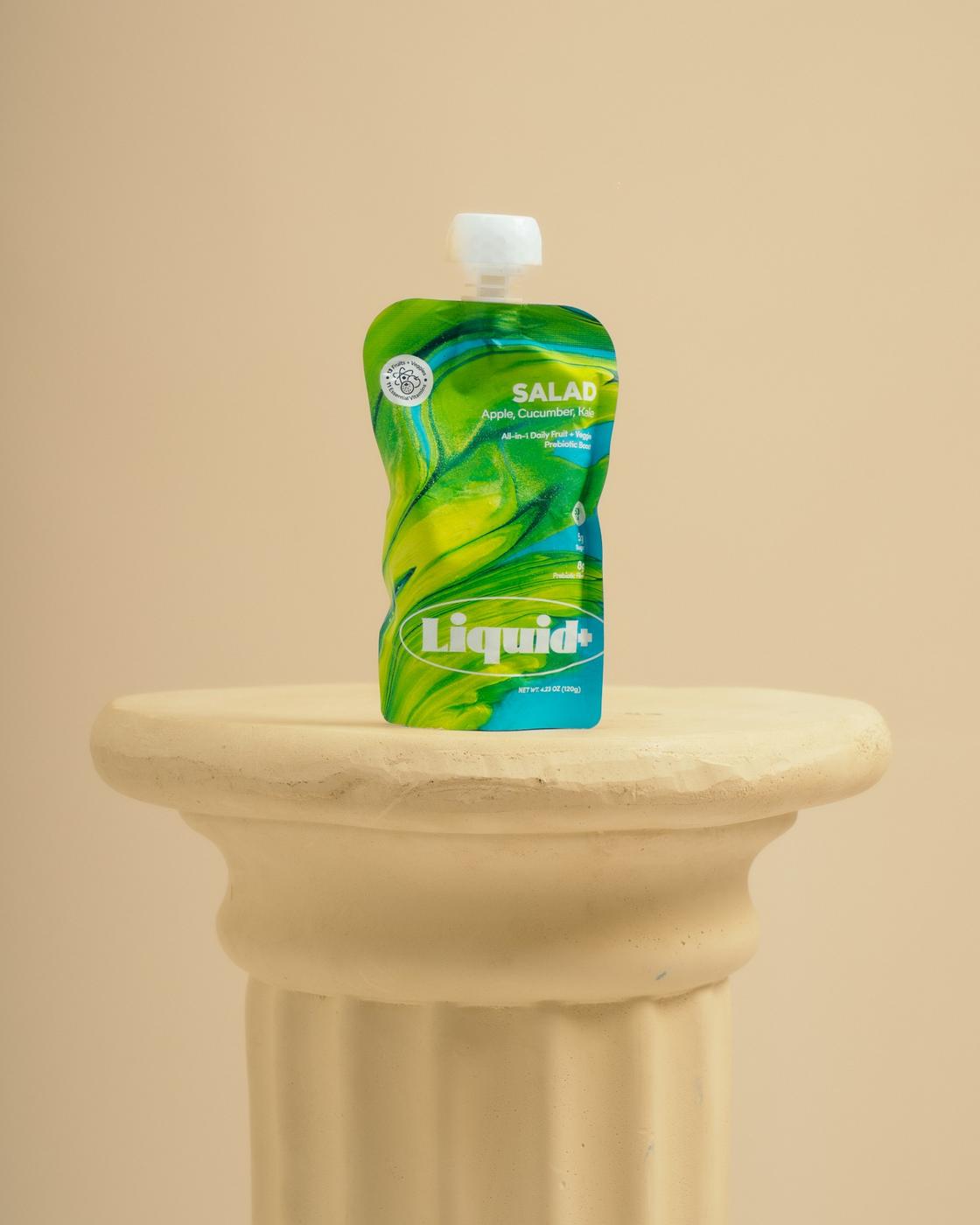 Liquid+ pouch on a cream column